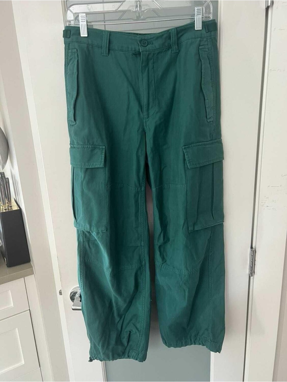 TNA Teal Green Cargo Pants with Utility Pockets